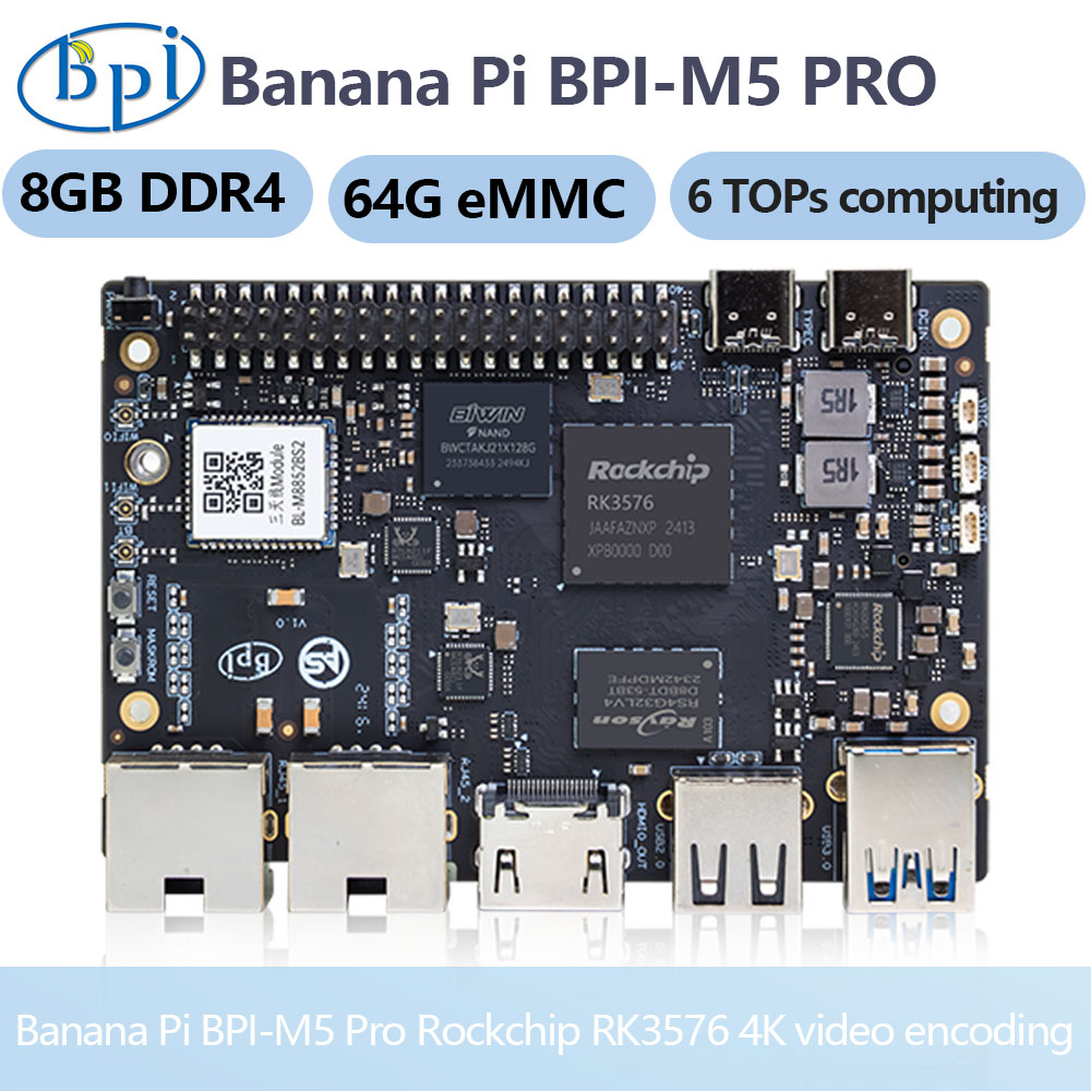 Banana Pi Bpi-m5 Pro Rockchip  – обзор и цена Banana Pi Bpi-M5