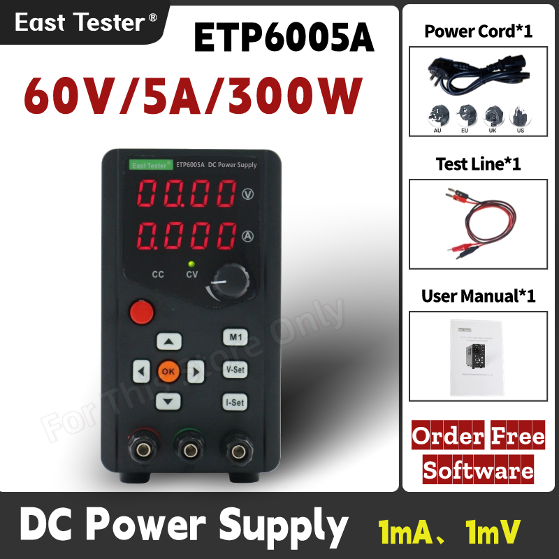 ETP6005A высокоэффективный одн – обзор и цена Programmable Dc Power Supply 60V 5A